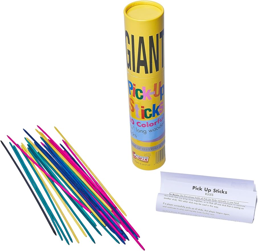Pressman Giant Pick Up Sticks - Classic Game from Yesterday That's Fun Today , Yellow , One Size Fits All