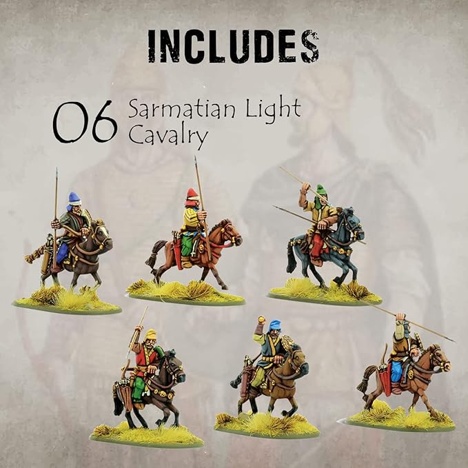 Wargames Delivered SPQR - Dacia & Sarmatia - Sarmatian Light Cavalry. 28mm Miniatures Base, Roman and Greek Military Legion Miniatures for Miniatures Wargames, and Roman War Games by Warlord Games