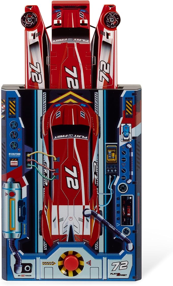 Red 72 Card Racer | Load, Launch, Race - Pocket-Sized Racecar Toy Ages 5 and up (Sold Each)