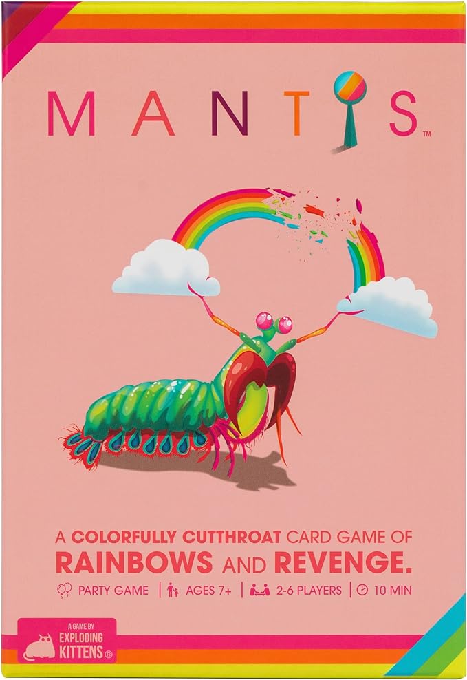 Exploding Kittens Mantis 2-6 Players - Ages 7+ - 10 Minutes to Play - Cutthroat Matching Card Game - Ideal for Party, Family Game Night, Kid and Adult