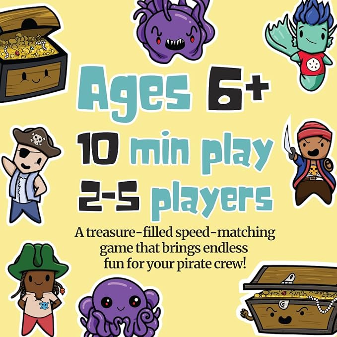 Coconut Cannon - Fast Action Pirate-Themed Matching Game for Family Fun, Ages 6+, 2-5 Players, Perfect for Game Night, Parties, Travel, & Family Gatherings