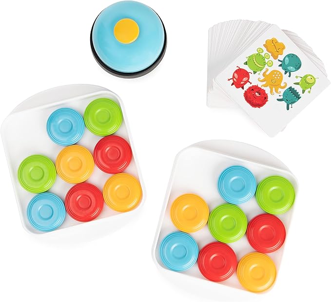Quick Pucks, Pattern Matching On-The-Go Puzzle Game, for Adults and Kids Ages 8 and up