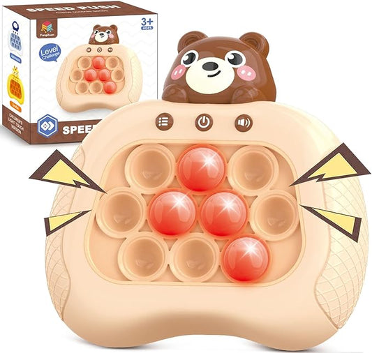 Quick Push Game Fidget Toys for Kids Adults, Handheld Speed Pushing Game Machine, Push Bubble Stress Toy, A Fun Multiplayer Game for Family, Birthday Gifts for 3-12 Years Old Kids Girls Boys
