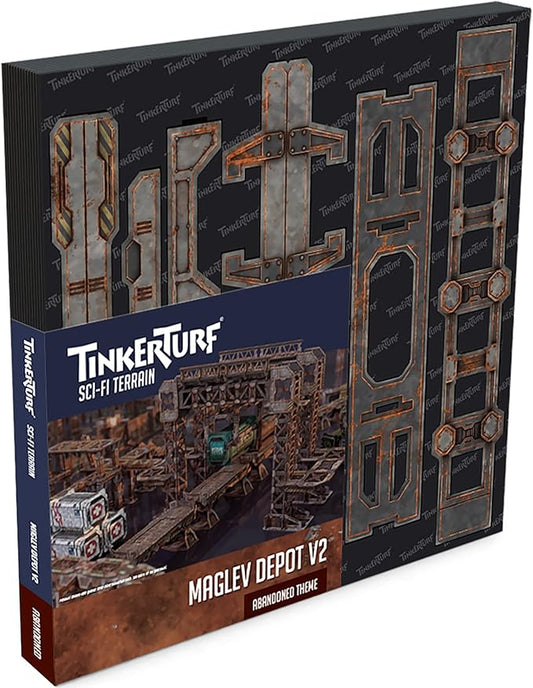 Sci-Fi Terrain: MagLev Depot v2, Abandoned Theme, Sturdy, Affordable, Great-Looking Full-Color Terrain, Quick and Easy to Assemble, Virtually Limitless Setups