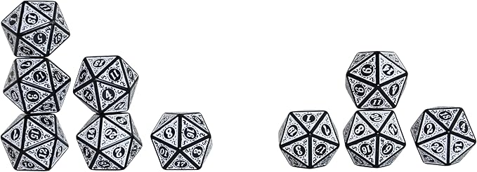 SmartDealsPro 10-Pack Retro 26mm Large 20 Sided Dice D20 Polyhedral Dice for DND RPG MTG Table Game(Retro Yellow)