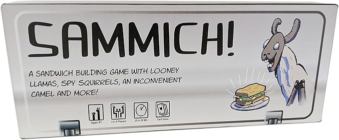Sammich| A Llama Feeding Card Game for The Whole Family, Brown