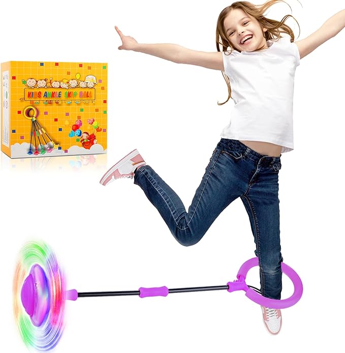 Amble Skip Ball for Kids - Ankle Skip Toy Jump Ball - Birthday Gift for Girls and Boys - Outdoor Indoor Toys for 5 6 7 8 9 10 Years Old Kids & Adults