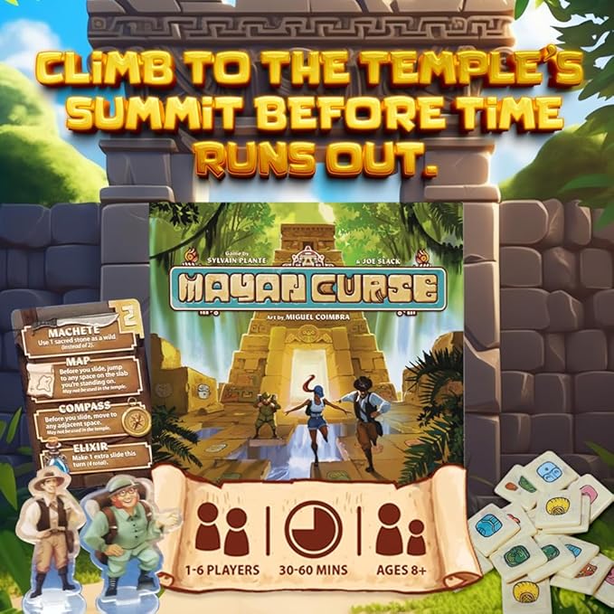 Mayan Curse – A Thrilling Puzzly Board Game with Strategy, Adventure, and Suspense – The Ultimate Tabletop Game for Adults, Families, and Escape Game Room Excitement