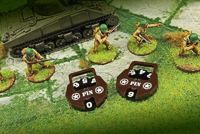 LITKO World War Two Miniature Wargames Army Pin Dial Counter | Compatible with Bolt Action | Dice Dock (United States)