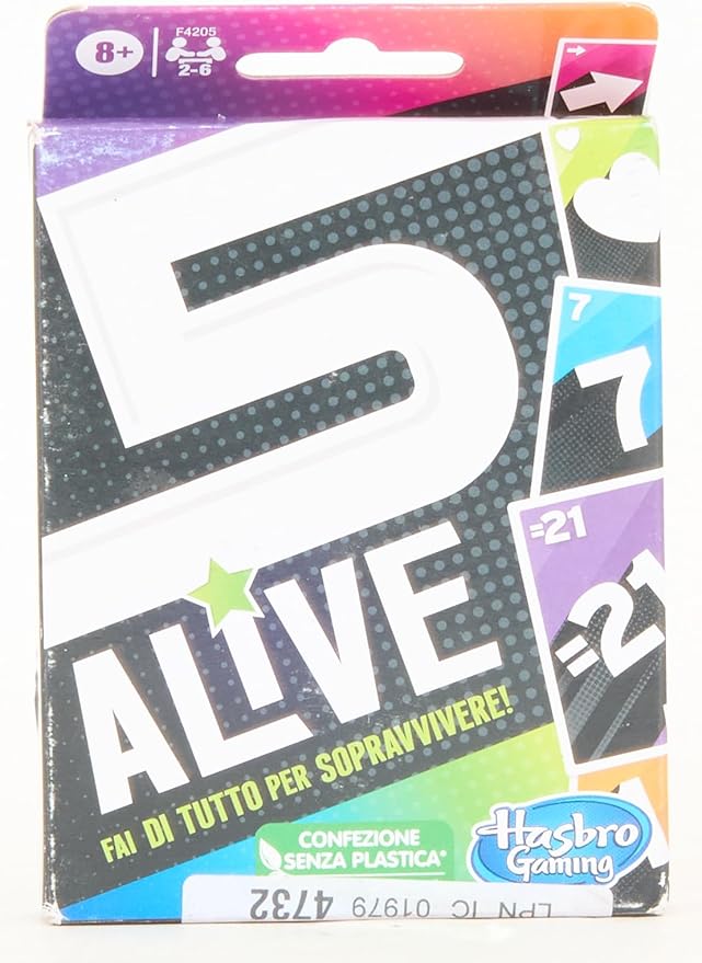 Hasbro Gaming 5 Alive Fast Speed Card Game for Kids and Families, Family Games, Fast Card Games for 2-6 Players