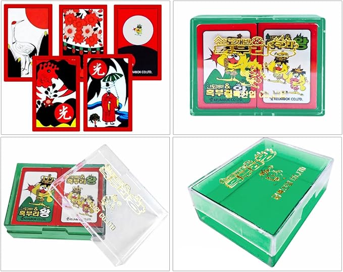 GARASANI Korean Flower Card Game Luxury Hwatu, Korean New Year Board Game Go-Stop, Godori 1Pcs