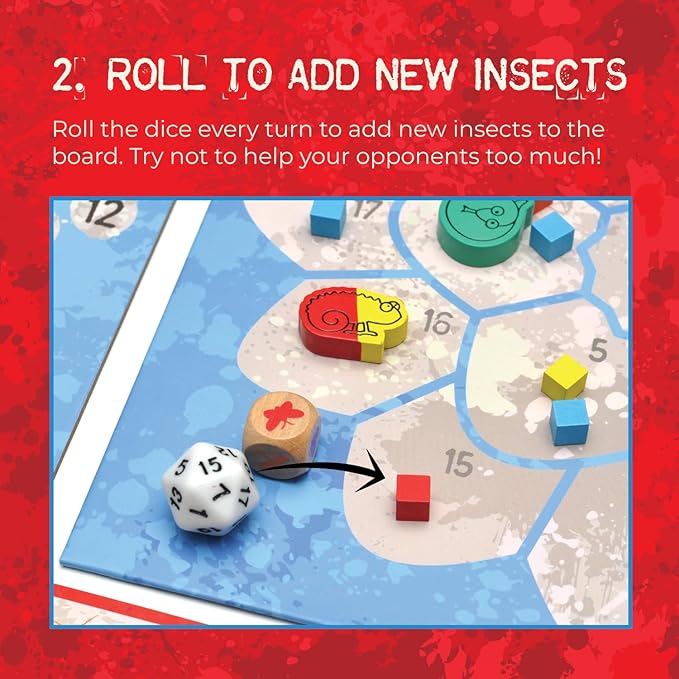 Life of a Chameleon | Mensa Select Strategic Board Game for Adults and Families | Eat Bugs, Avoid Snakes