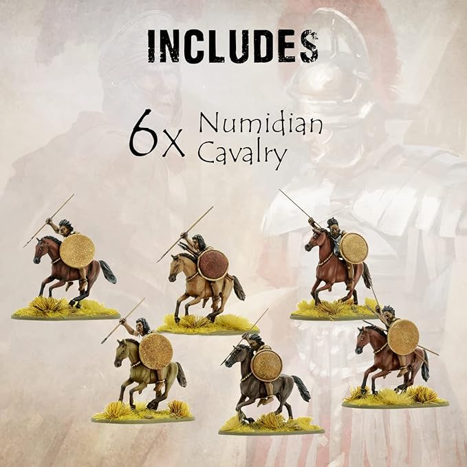 Wargames Delivered SPQR - Mercenaries - Numidian Cavalry. 28mm Miniatures Base, Roman and Greek Military Legion Miniatures for Wargames, and Roman War Games by Warlord Games