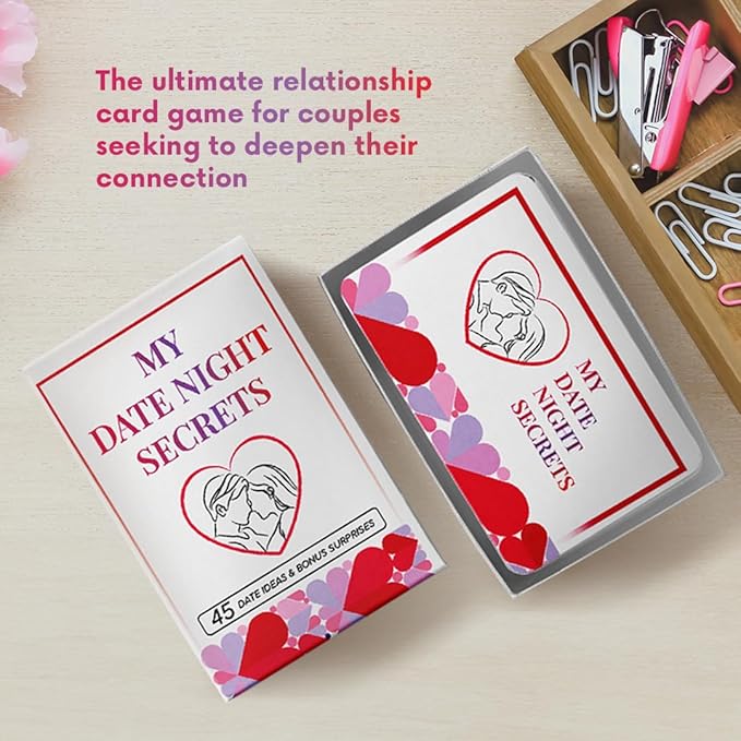 Valentines Gifts Couple Gifts - 40 Fun and Romantic Scratch Off Date Adventure Ideas - Girlfriend, Boyfriend, Wife, or Husband - Date Night Ideas, Card Game, Anniversary/Wedding, 5 Customizable Cards