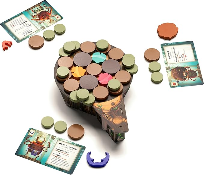Kabuto Sumo: Bug Wrestling - Board Game - Dexterity Game - 2 to 4 Players - 15-20 Minutes Play Time