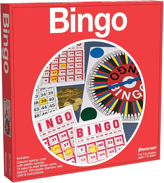 Pressman Toy Bingo in Red Box , 5"