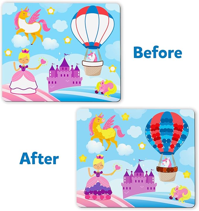 Skillmatics Dot It Sticker Art Activity - Unicorns & Princesses, Mess-Free Fun for Kids, 500+ Stickers, Craft Kits, DIY Scrapbooking Activity, Travel Toys, Gifts for Girls & Boys Ages 3, 4, 5, 6, 7