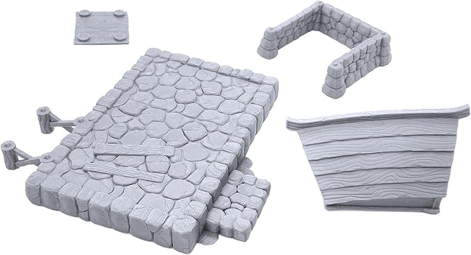 EnderToys Fishing Village Dock and Notice Board by Makers Anvil, 3D Printed Tabletop RPG Scenery and Wargame Terrain 28mm Miniatures
