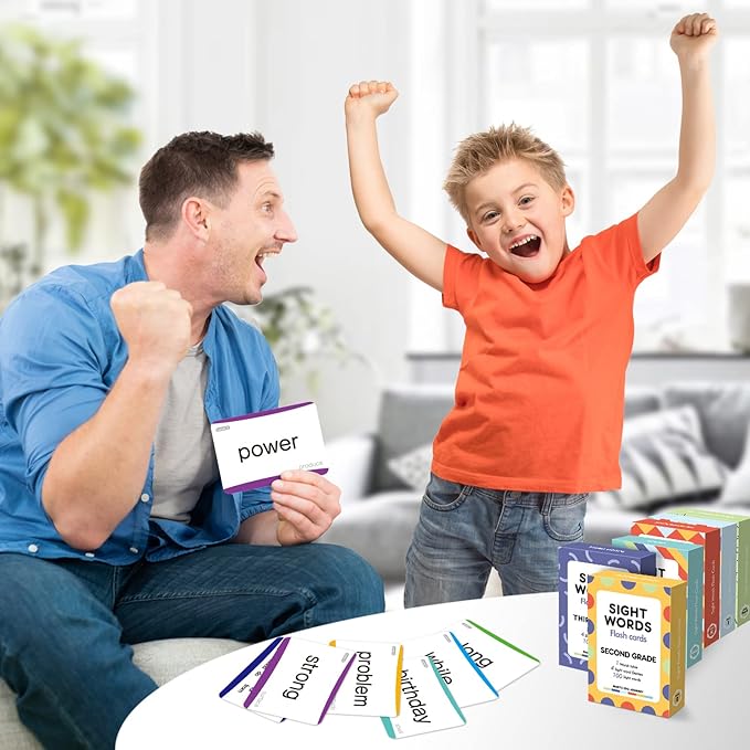 Springflower 600 Sight Words Flash Cards, Dolch & Fry High Frequency Flash Cards for Kindergarten Homeschool Supplies, Games for Kids Pre-K, 1st, 2nd, 3rd Grade
