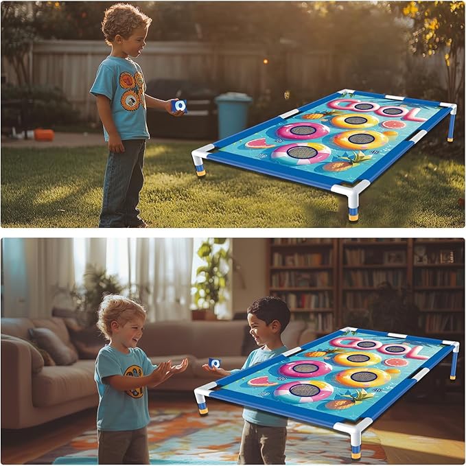 Remit Bean Bag Toss Game, Fun Outdoor Cornhole Set for Ages 3-8
