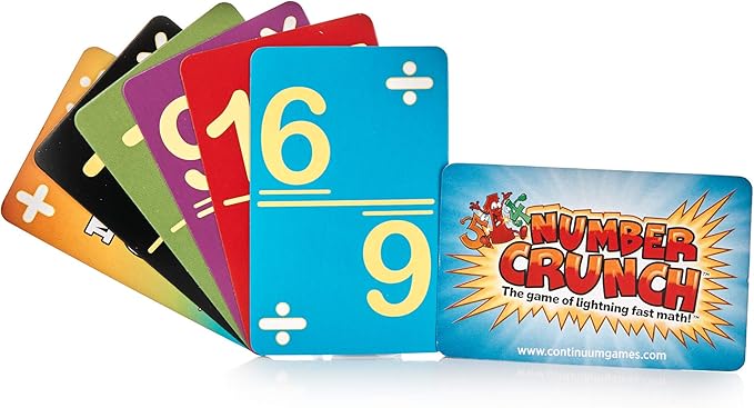 Continuum Games Learning Number Crunch Lightning Fast Math Games for Kids, Practice and Learn Addition, Subtraction, Multiplication & Division with Educational and Fun Math Learning Games for Kids