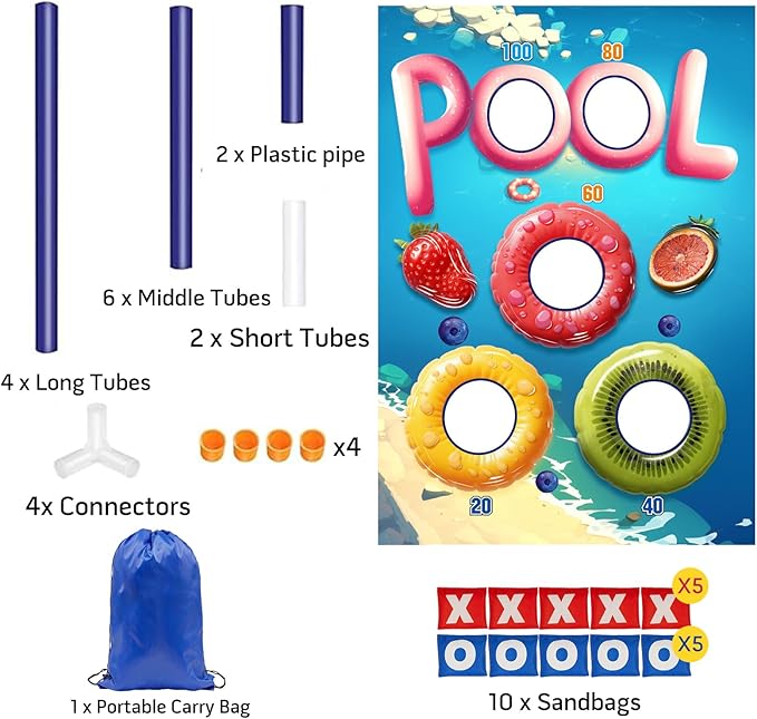 Remit Bean Bag Toss Game, Fun Outdoor Cornhole Set for Ages 3-8