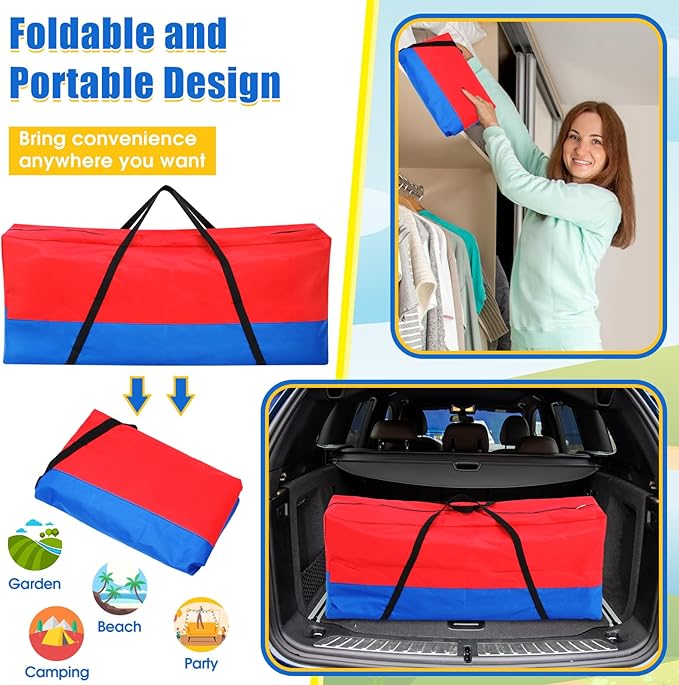 Sadnyy Giant 4 in a Row Game Carry and Storage Bag with Handle and Durable Zipper 47x12x20 Inch Large Carrying Bag for Jumbo 4 in a Row for Kids Outdoor Party Yard Lawn Games, Game Set Not Included