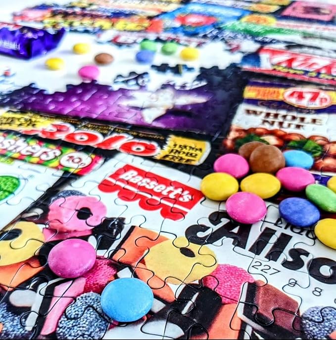 1980s Sweet Memories 1000 Piece Jigsaw Puzzle | Retro Sweets | Sustainable Puzzle for Adults | Premium 100% Recycled Board | Gibsons Games