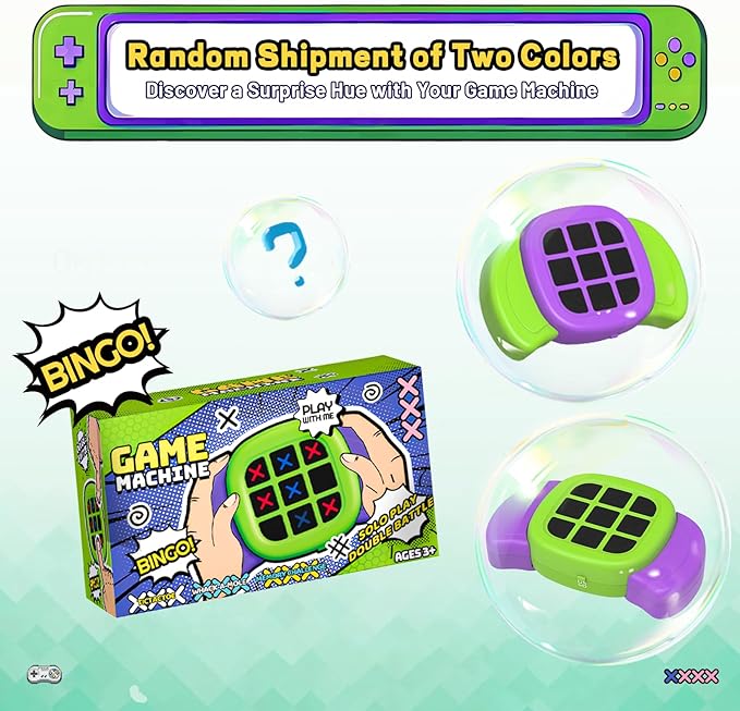Tic Tac Toe Game,3 in 1 Electronic Handheld Game for Kids,Travel Toy,Electronic Board Games,Educational Toy for Kids,Birthday for 3+ Year Old Boys and Girls (1PCS Random Color)