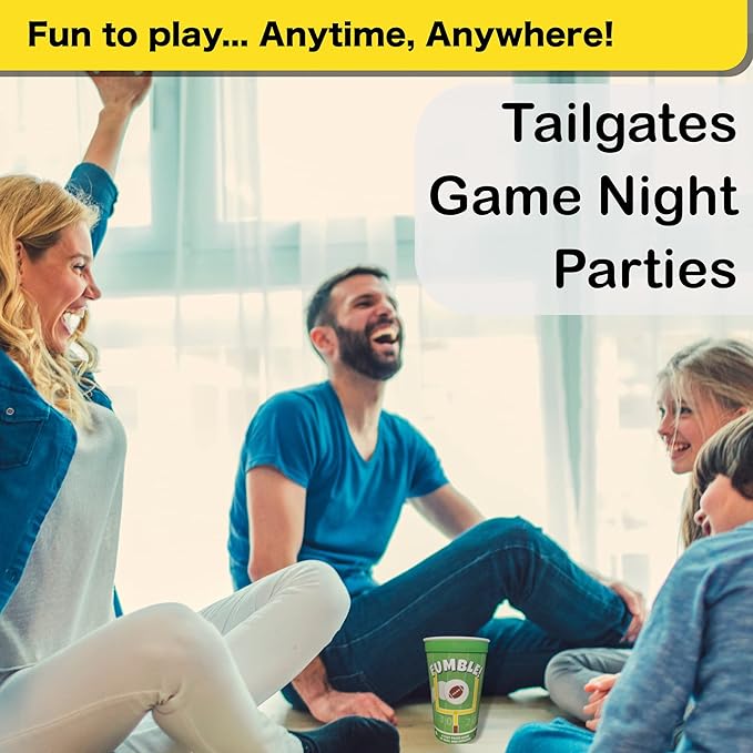 Fumble! Football Card and Pong for Adults and Kids 6+ | Cup Pong | Fun Football Card Game