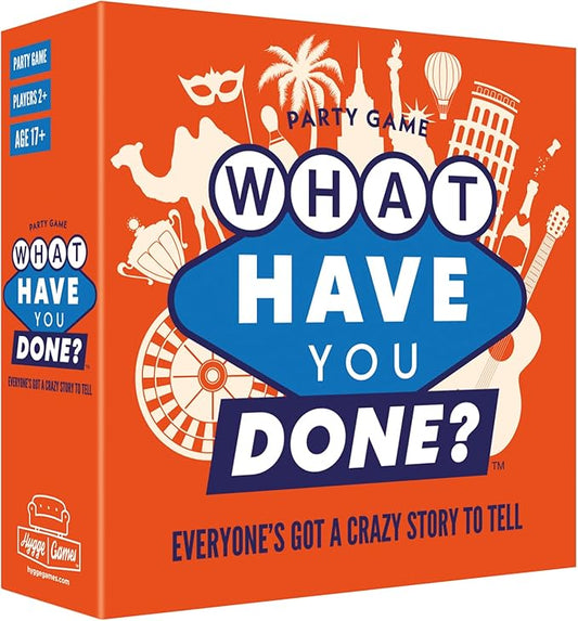 Hygge Games What Have You Done? | Get to Know Your Family and Friends Even Better | Hygge Board Games | Card Games for Adults and Teens | Party Games | Ages 17+ | Red Blue, 5.7 x 5.7 x 1.8 inches