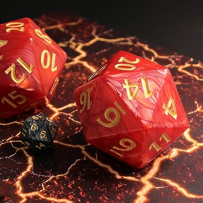 Large 55mm D20 Dice,20 Sided DND Dice,D20 Giant Polyhedral Dice, Large D20 Dice,20 Sided Cube D&D Dice Set for Dungeons and Dragons, RPG, MTG Table Games