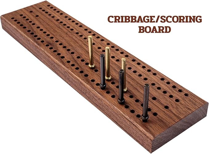 Alex Cramer Double 6 Spinner Dominoes Set with Spinners. Deluxe Dominos Set in American Made Luxury Walnut Case