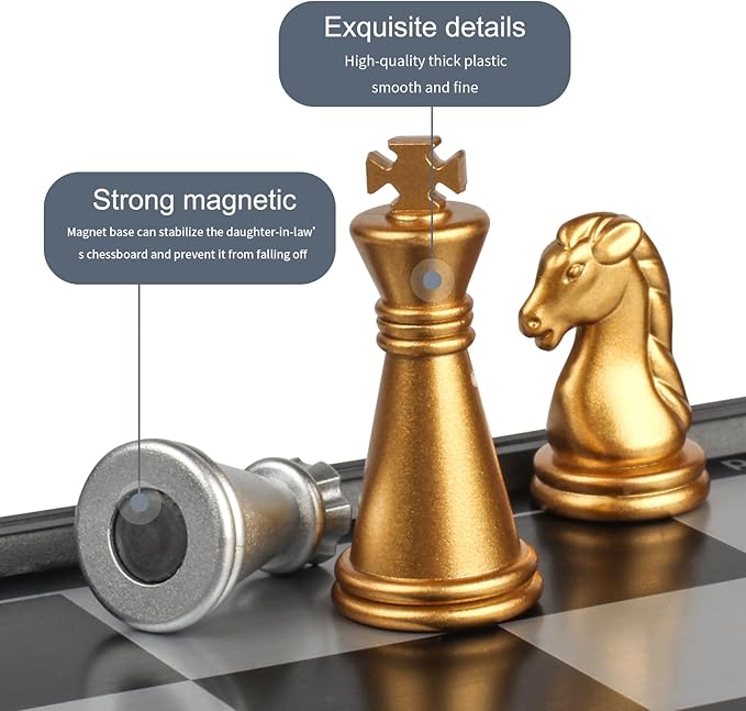 Chess Sets 8 Inch,Magnetic Chess Game,Chess Sets for Adults,Foldable Chess Board, Mini Chess Set for Kids Portable Travel Chess Set,Waterproof Chess Sets Perfect for 2 Player