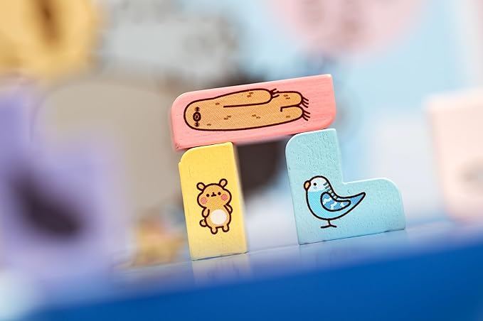 Alley Cat Games Pusheen The Stacking Board Game - Adorable Cat-Themed Dexterity Challenge - 2 to 6 Players Ages 6+ 15 Minutes - Stack Balance and Play with Pusheen and Friends