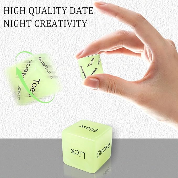 2 Pcs Date Night Dice for Couple, Love Decision Dice After Dark Edition Game, Anniversary for Him Her, Portable Couple Gift Ideas Graduation Gifts 2025, Multi Combination Gameplay