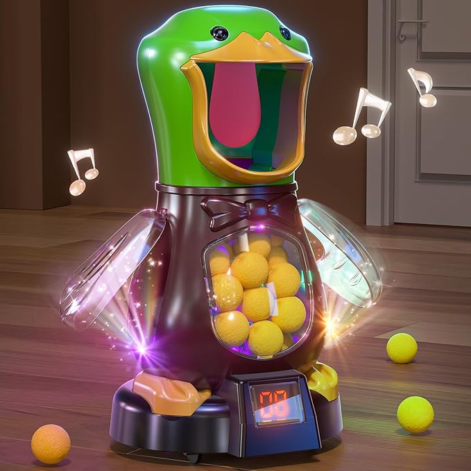 Duck Shooting Toys for Kids 3 4 5 6 7 8 Year Old - Movable Shooting Game with 36 Balls, 2 Air Pump Toy Indoor and Outdoor, Competition Game Gifts for Boys and Girls Ages 5 6 7 8 9 Years Old