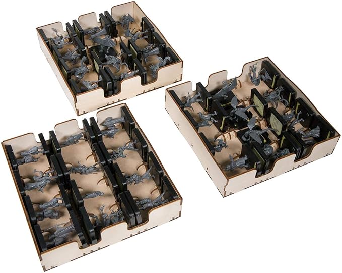 The Broken Token Mansions of Madness Compatible Mad Manor Crate - Wooden Storage Box with Multiple Trays and Dividers