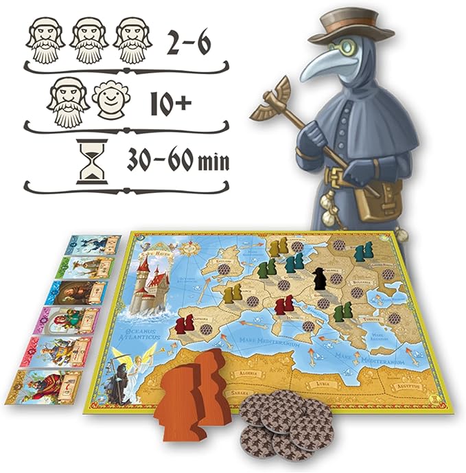 Z-Man Games Rattus Board Game (Big Box Edition) - The Black Death Strategy Game with Expansions! Family Game for Kids & Adults, Ages 10+, 2-6 Players, 30-60 Minute Playtime, Made by Z-Man Games