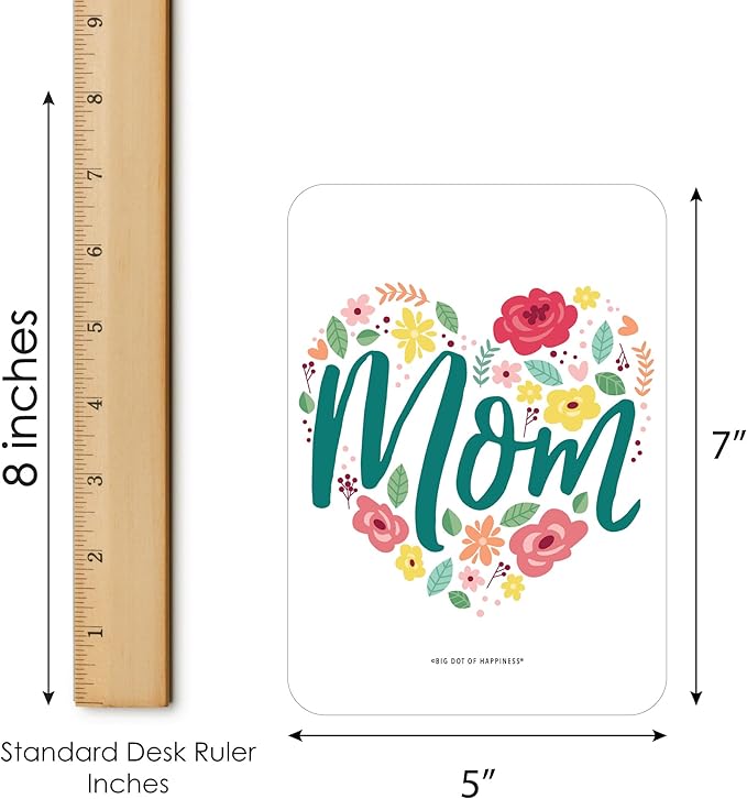 Mother's Day Floral Bingo Game - 18 Cards and Markers Set - Mom Party Card Games, Family Celebration Activity Pack, Interactive Entertainment for Mom's Special Day