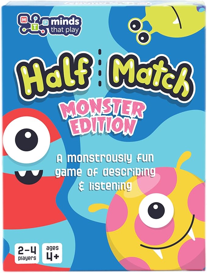 Minds That Play Monster Edition - Back to School Game for Fun Educational Matching - Memory Card Game for Kids Ages 4-5 - 6-7 - 8-9 - Perfect for Family & Children - Speech Therapy