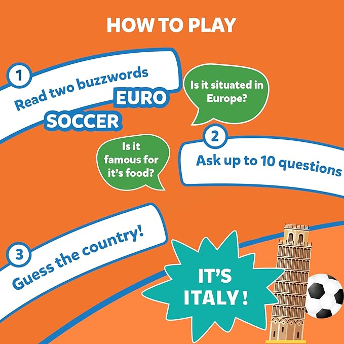 Skillmatics Guess in 10 Countries of The World, Perfect for Boys, Girls, Kids & Families Who Love Card Games, Educational Toys, Board Games, Trivia, Gifts for Ages 8, 9, 10 & Up