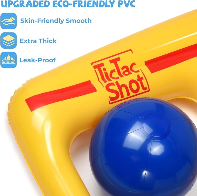 Pool Toys - Tic Tac Toe Inflatable Pool Games - Pool Games for Adults Teens 2-6 Players - Swimming Pool Water Toys- Pool Party Decorations - Yellow L (56 * 54")