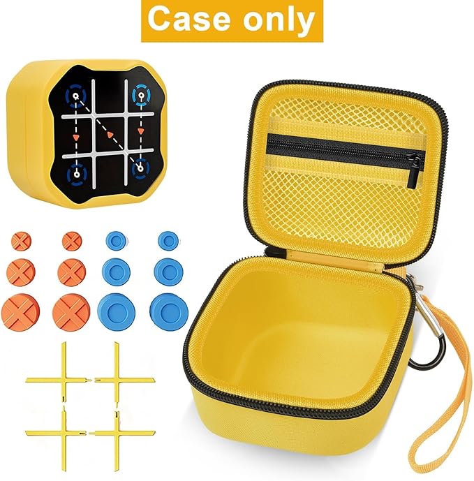 GWCASE Case Compatible with GiiKER Tic Tac Toe Bolt Game 3-in-1 Handheld Puzzle Console, Fidget Toys Board Games Storage Organizer Holder Box for Kids and Adults (Bag Only)