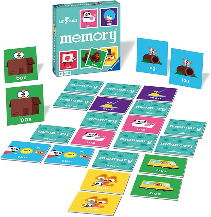 Ravensburger Lingokids Memory for Kids Ages 3 and Up – A Fun & Fast Picture Matching Game