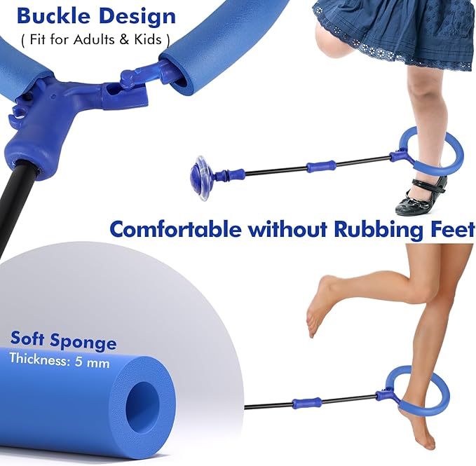 Amble Skip Ball for Kids - Ankle Skip Toy Jump Ball - Birthday Gift for Girls and Boys - Outdoor Indoor Toys for 5 6 7 8 9 10 Years Old Kids & Adults