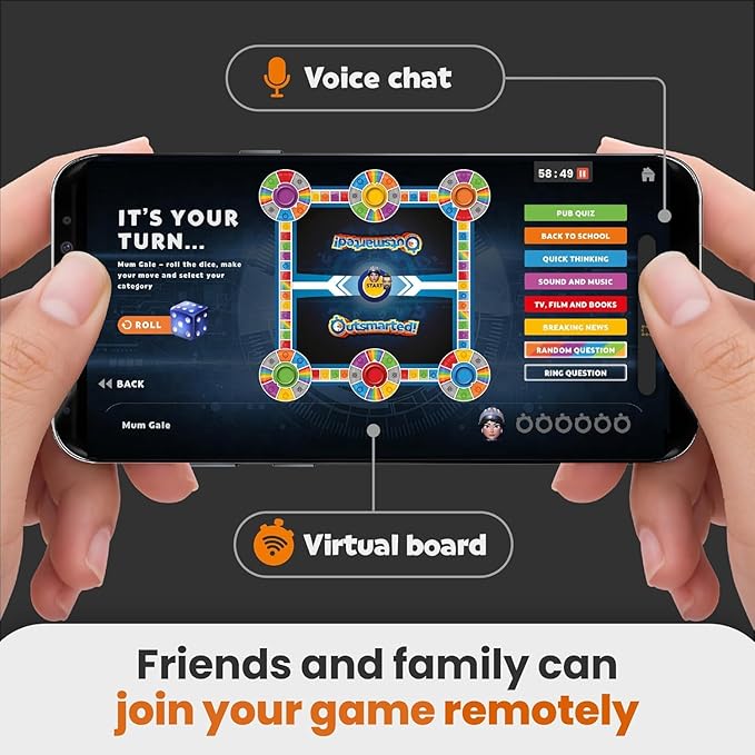 Outsmarted - The Live Quiz Show - 2025 Version + Kids vs Adults Multipack - Remote Board Games - More Than 10000 Questions and Updates, Family Game Night - Games for Adults, Teens and Kids - Ages 8+
