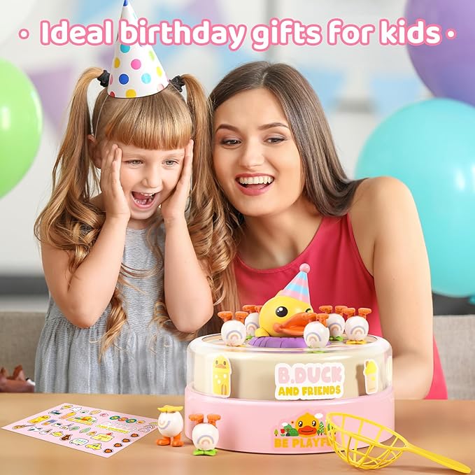 B.Duck Games for Kids Age 4-6, Catch and Bounce Duck Board Games for Kids 3-5,Family Toddlers Games Birthday Gifts for 5-7 Girls, Birthday Toy Gifts for Toddlers 4-8