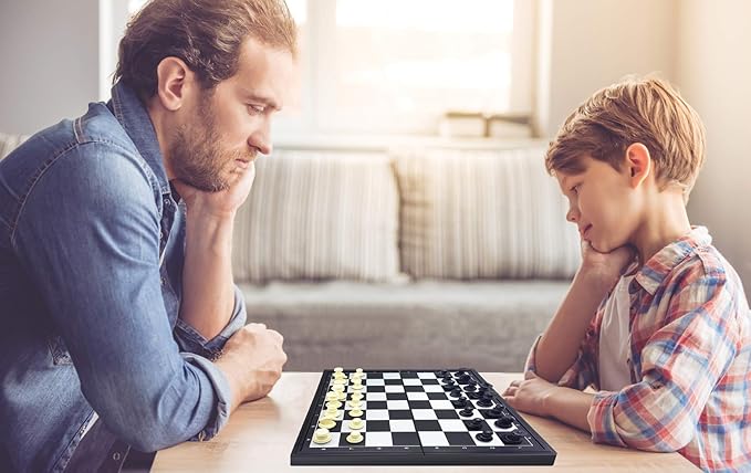 LEXiBOOK , 8-in-1 Games Set, Chess, Checkers, Backgammon, Chinese Checkers, Nine Men's Morris Game, Snakes & Ladders Game, Goose Game, Ludo Game, JGM800