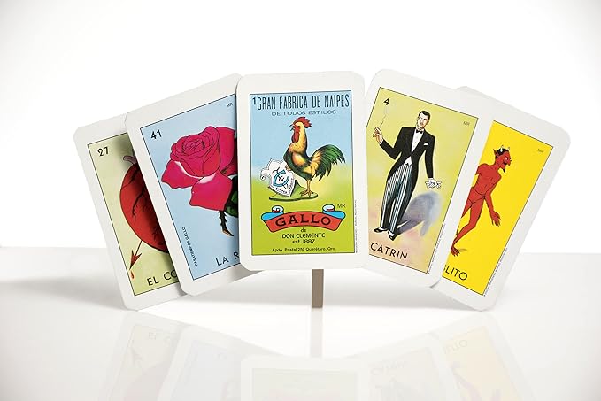 Don Clemente Mexican Jumbo Loteria Set, Deck of Cards Fun and Educational, 10 Large Boards